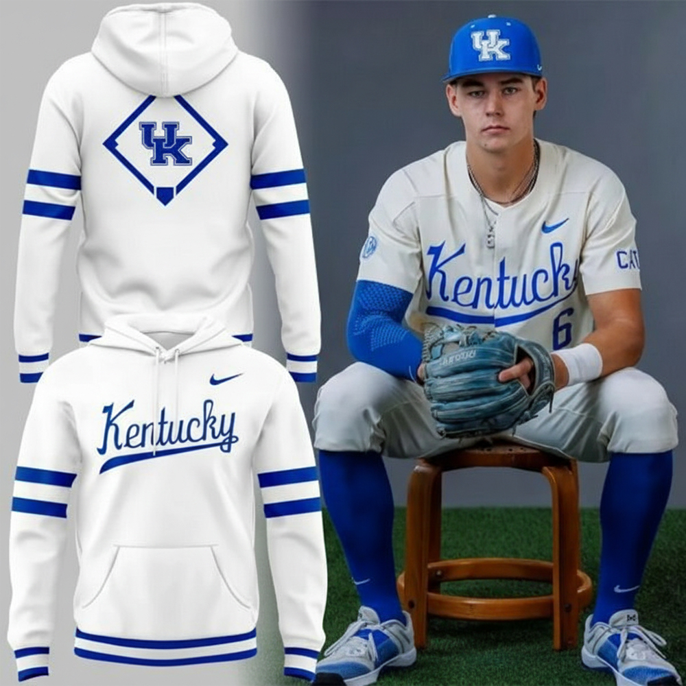 Kentucky Wildcats Baseball Classic Script Uniform Hoodie Wildcats Apparel Gift For College Baseball Fans