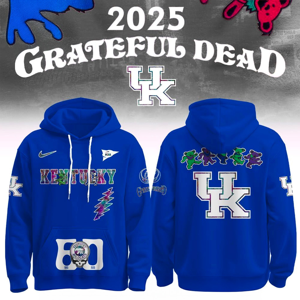 Kentucky Wildcats x Grateful Dead 60th 1965 2025 Hoodie Wildcats Merch Christmas Gifts For Fans