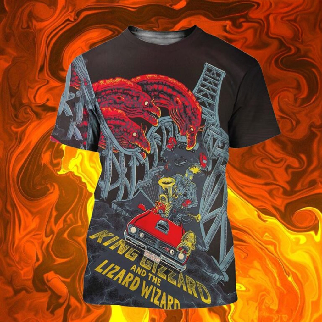 King Gizzard And The Lizard Wizard Merch Brisbane Australia 2025 Event Poster T-Shirt Fan Gifts