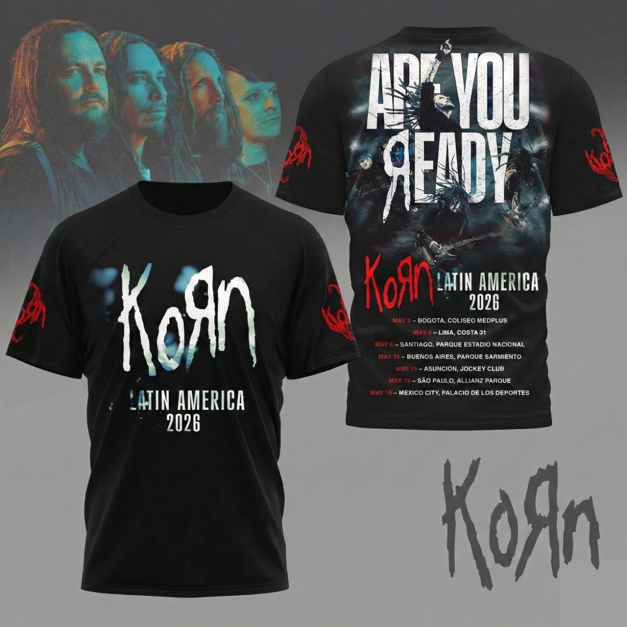 Korn Latin America T-Shirt Korn Tour Merch Best Gift For Metal Music Fans