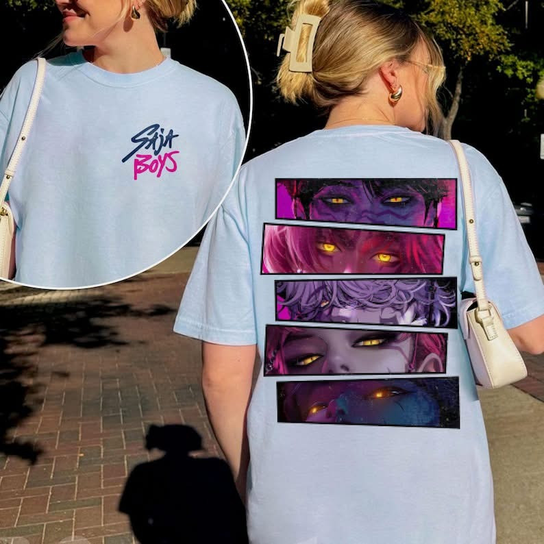 Kpop Demon Hunters Saja Boys T-Shirt Kpop Demon Hunters Fan Merch Gifts For Her