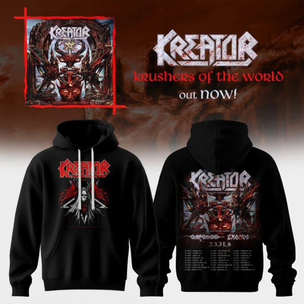 Kreator Merch Krushers Of The EU & UK Tour Hoodie Kreator Tour Merch Metal Fans Gifts