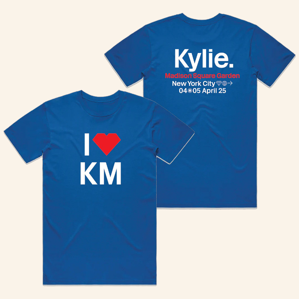 Kylie Minogue Merch MSG Event T-Shirt I Heart KM Shirt Birthday For Music Lovers