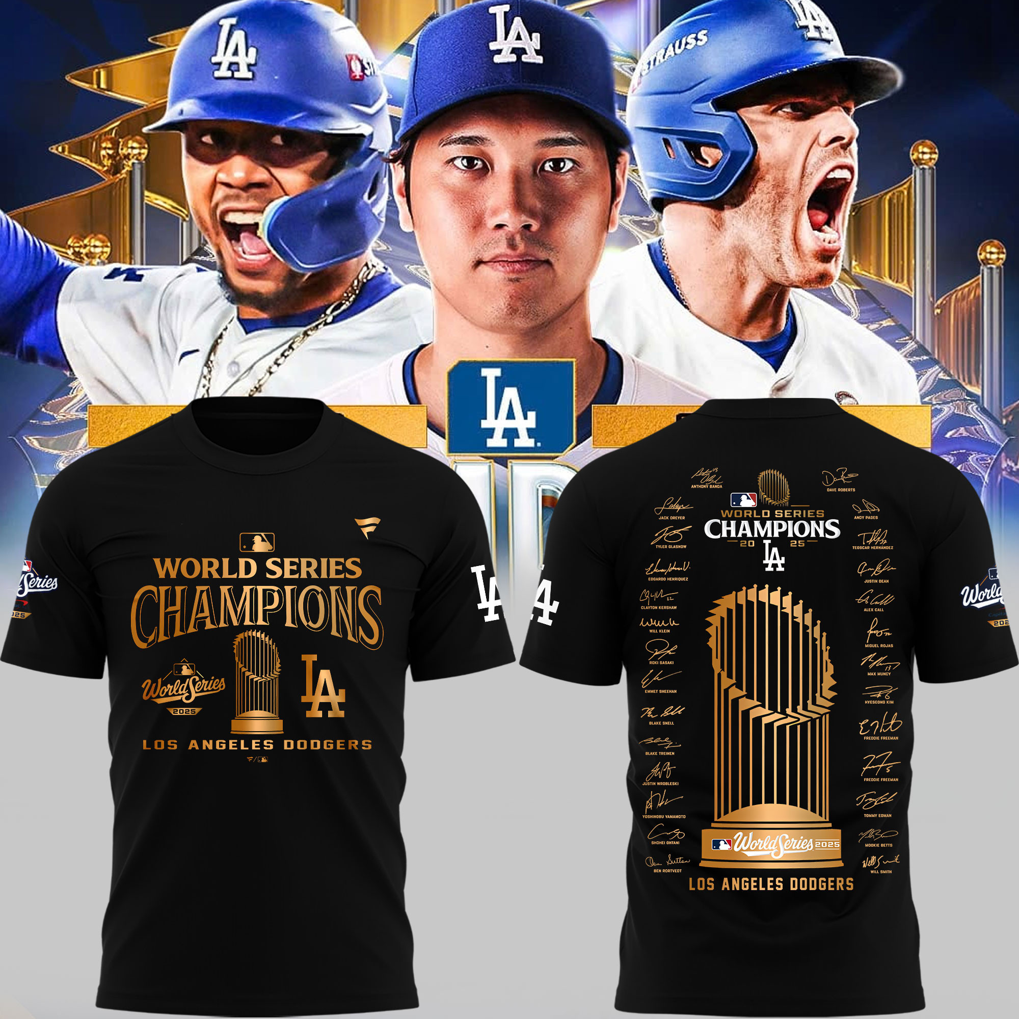 LA Dodger 2025 World Series T-Shirt Los Angeles Dodgers Shirt Signature Apparel Presents