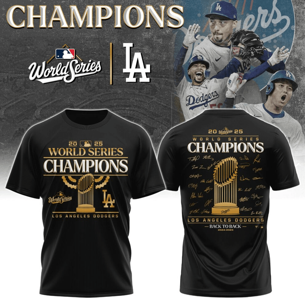 LA Dodger World Series T-Shirt Dodger World Series Merchandise 2025 Baseball Team Merch