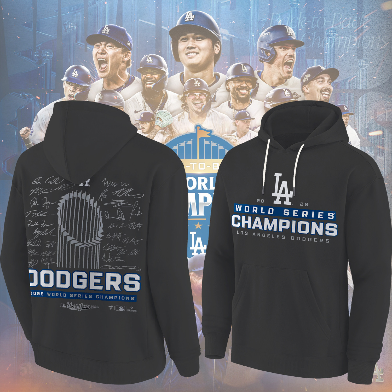 LA Dodgers 2025 World Series Champions Hoodie Dodger World Series Merch Sportswear Gifts