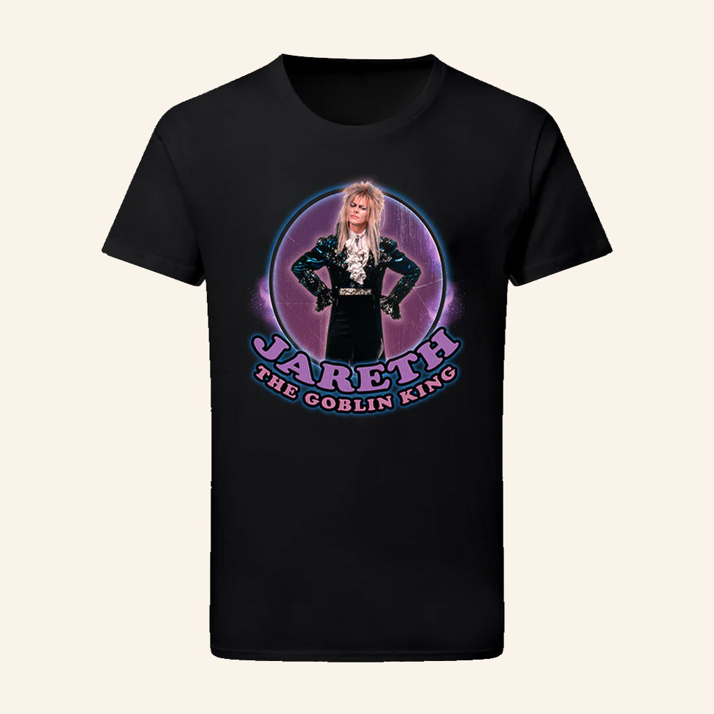 Labyrinth Merch Jareth The Goblin King Black T-Shirt For Friends