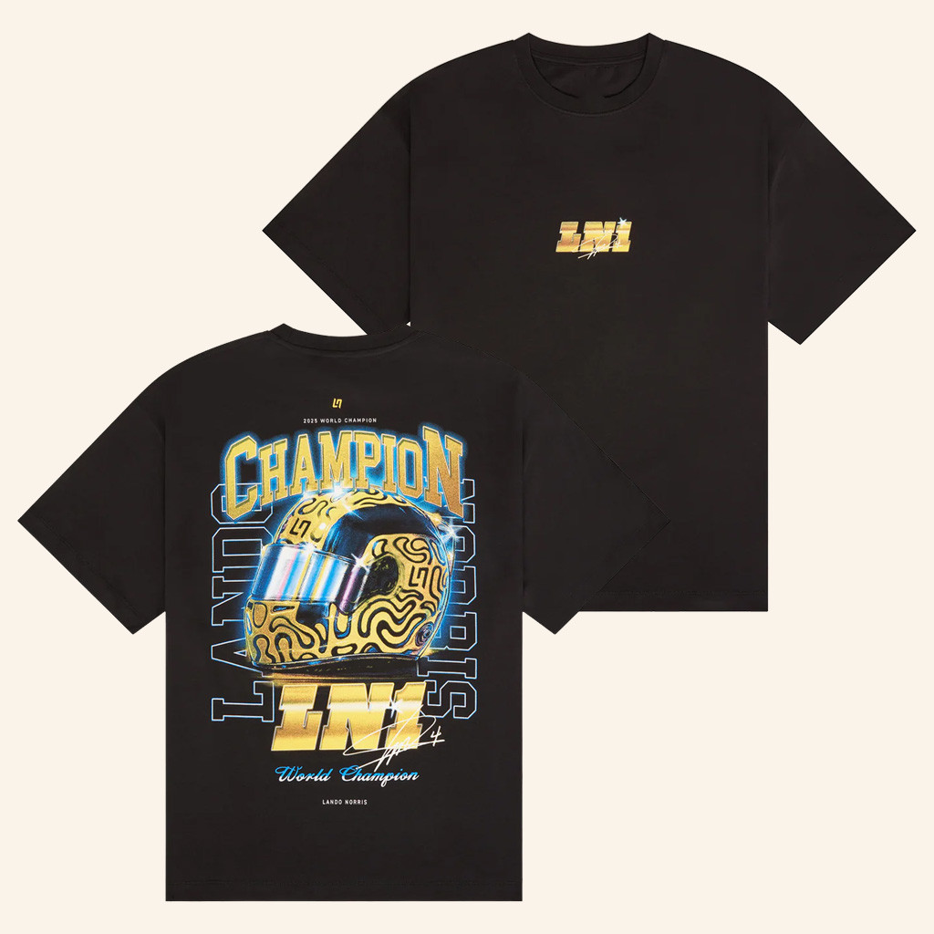 Lando Norris Merch Championship T-Shirt 2025 World Champion Shirt s For Racing Fans