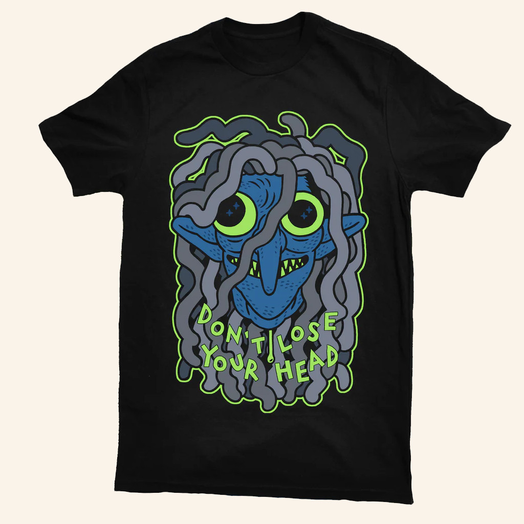 Laser Wolf Attack Merch Agatha Don't Lose Your Head Shirt Black For Dad