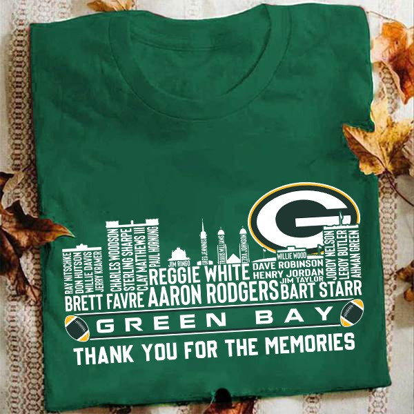 Legends Green Bay Packers Thank You For The Memories T-Shirt Best Gift For Football Fans