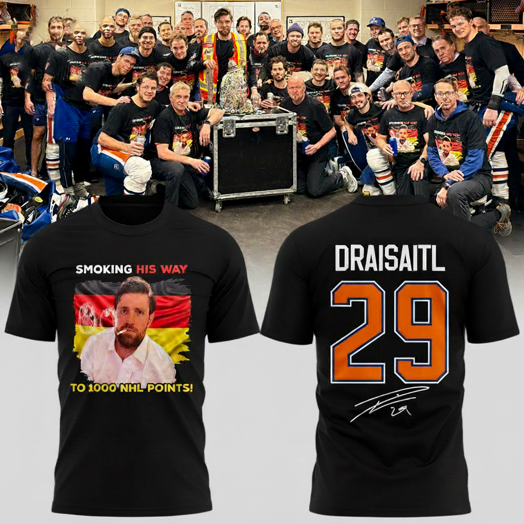 Leon Draisaitl Edmonton Oilers 1000 Career Points T-Shirt Draisaitl Merch Best Gift For Hockey Fans