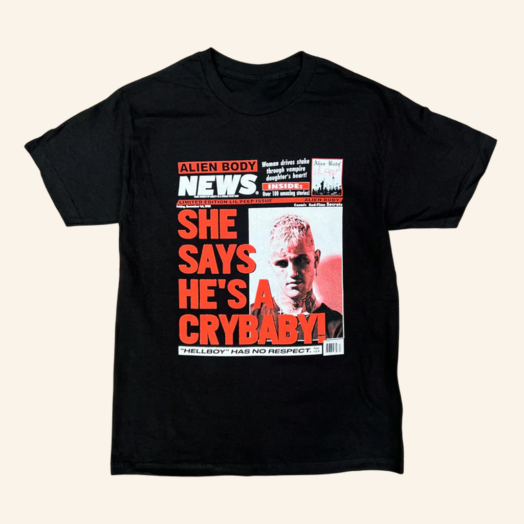 Lil Peep Merch Alien Body x Lil Peep T-Shirt For Rapper Fans