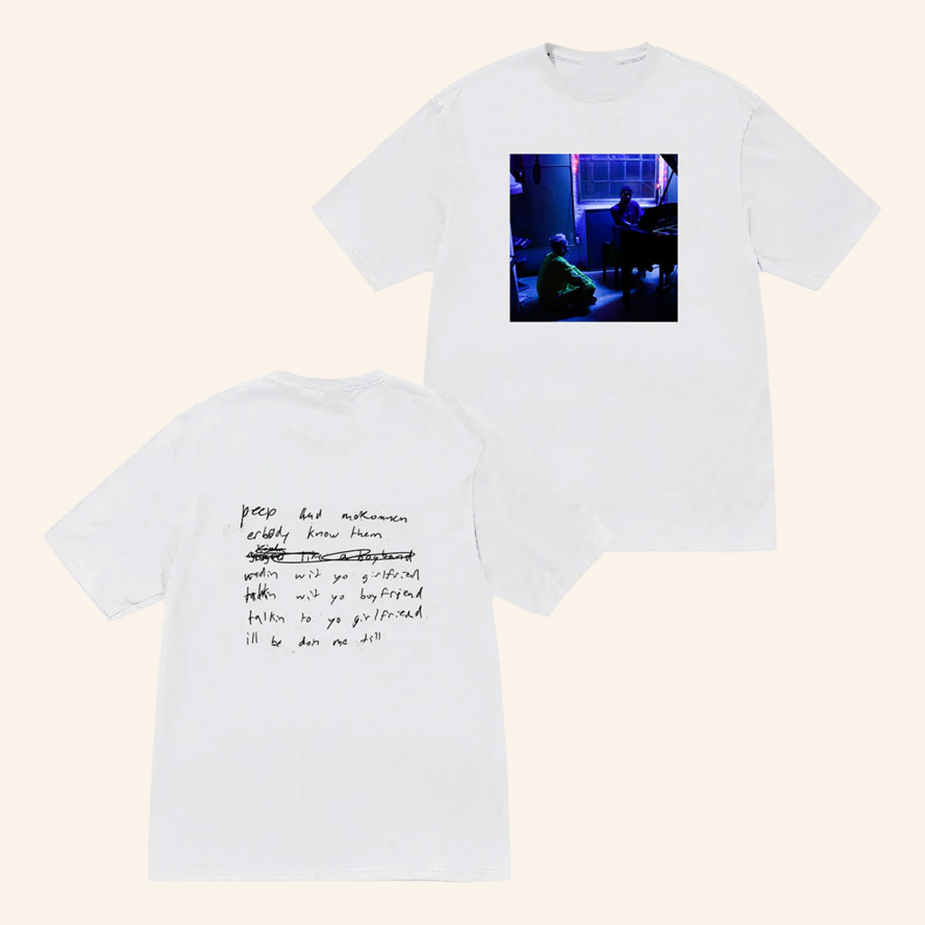 Lil Peep Merch Lil Peep x ILoveMakonnen DIAMONDS White T-Shirt For Rapper Fan