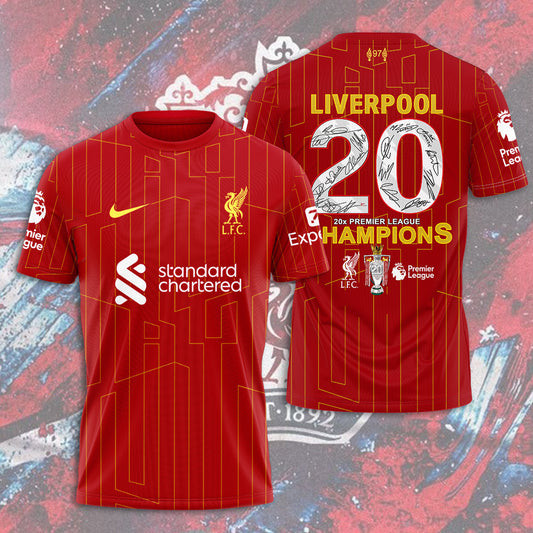 Liverpool FC 2025 Premier League Champions Shirt Unique Gifts For Football Fans