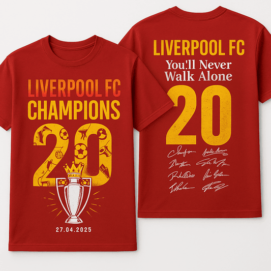 Liverpool FC Champions 3D T-Shirt Unique Gifts For Football Fans