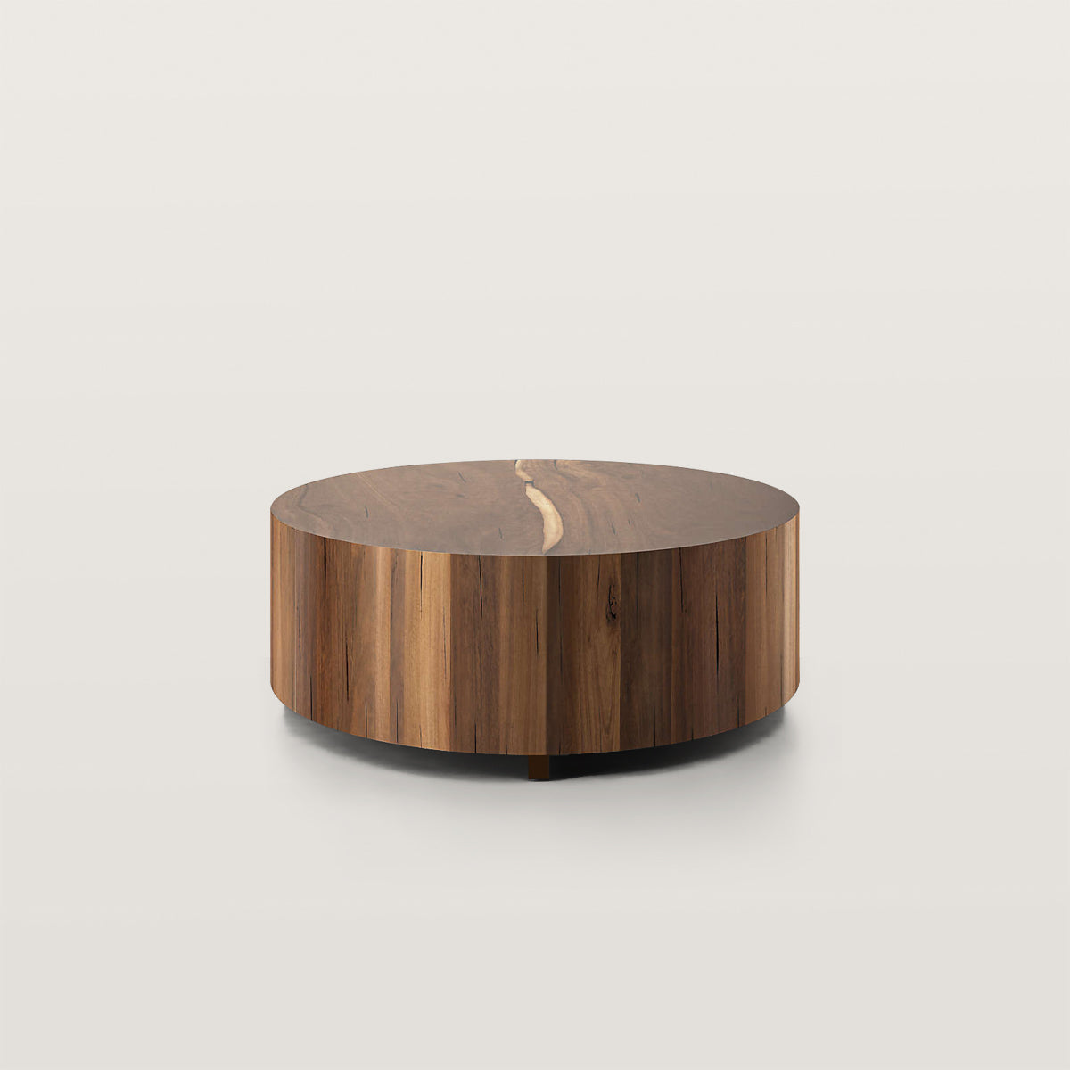Living Room Round Wooden Pier Small Coffee Table