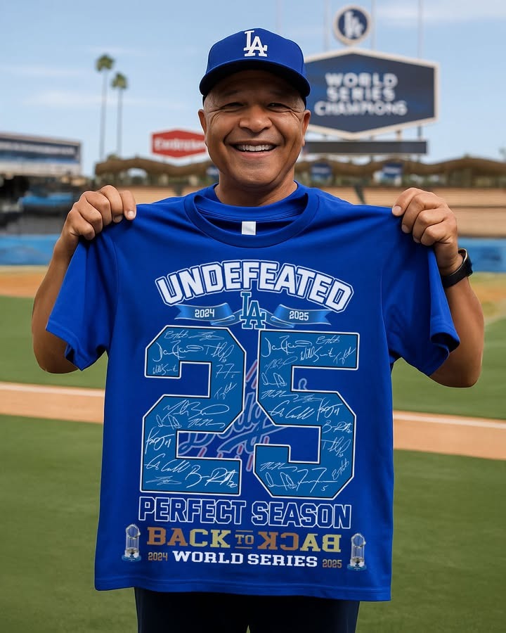 Los Angeles Dodgers Baseball Undefeated Perfect Season Back To Back World Series 2024 to 2025 T-Shirt Best Gift For Baseball Fans