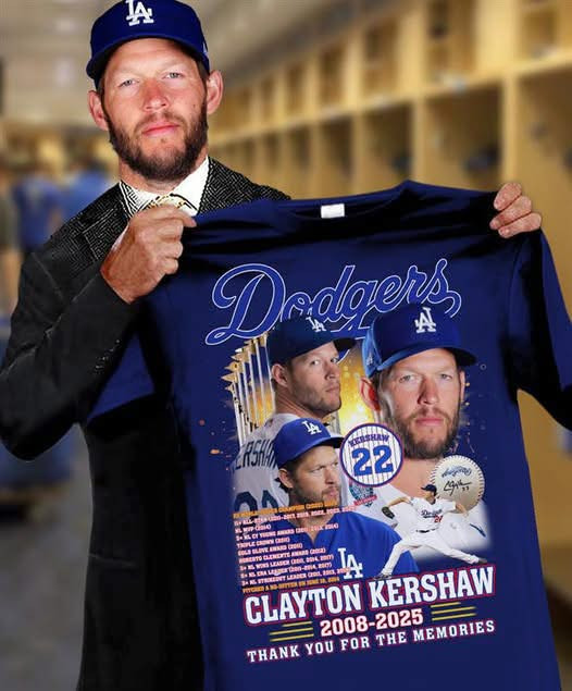 Los Angeles Dodgers Clayton Kershaw Thank You For The Memories 2025 T-Shirt Best Gift For Baseball Fans