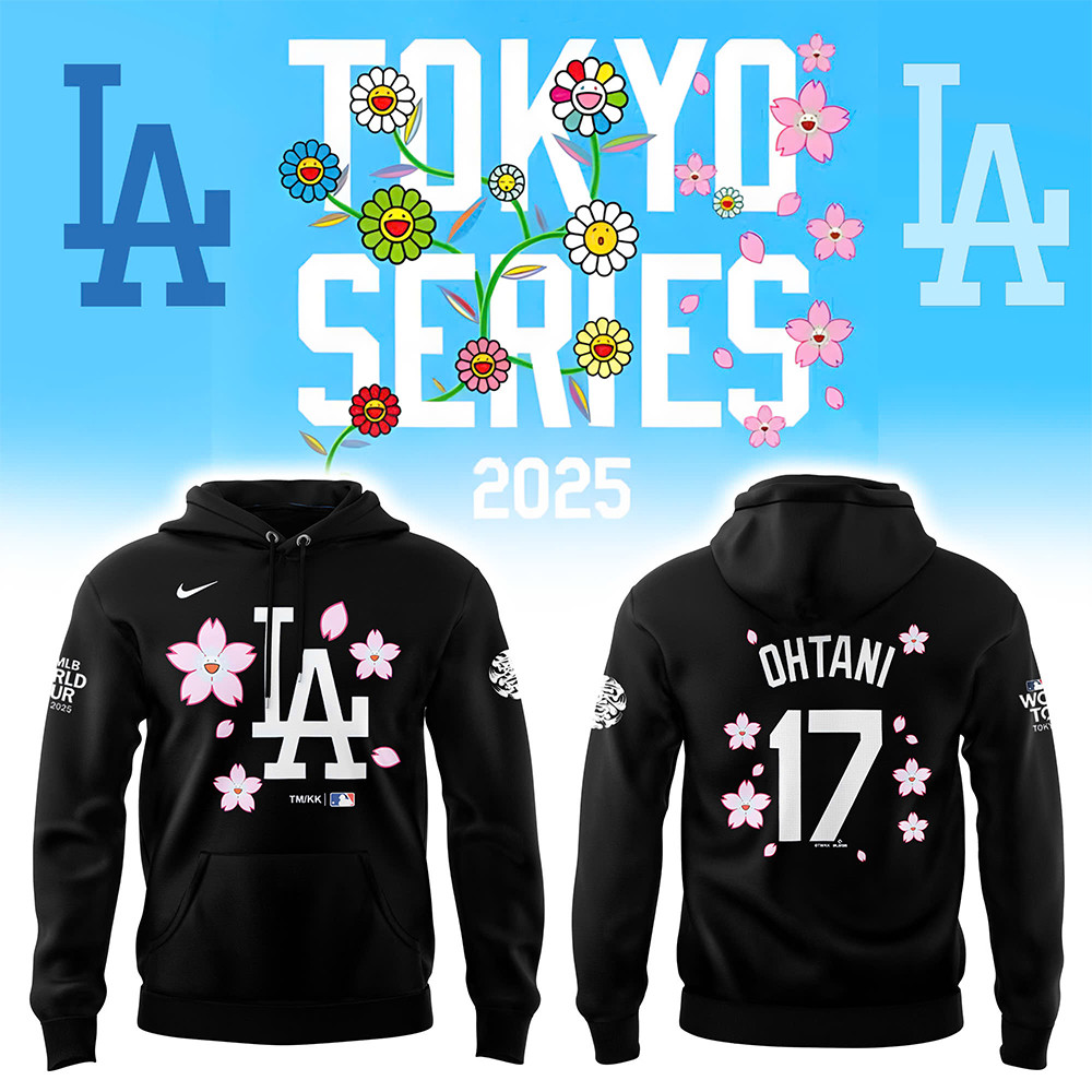 Los Angeles Dodgers OHTANI Tokyo Series 2025 Black Hoodie Gifts For Baseball Fans