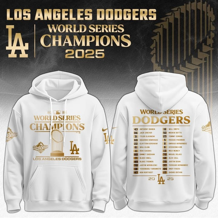 Los Angeles Dodgers World Series Champions 2025 Hoodie MLB Baseball Best Gifts For Fans