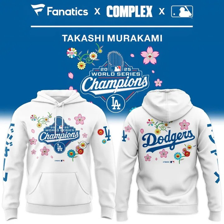 Los Angeles Dodgers x Takashi Murakami World Series Champions 2025 Hoodie MLB Fan Gifts