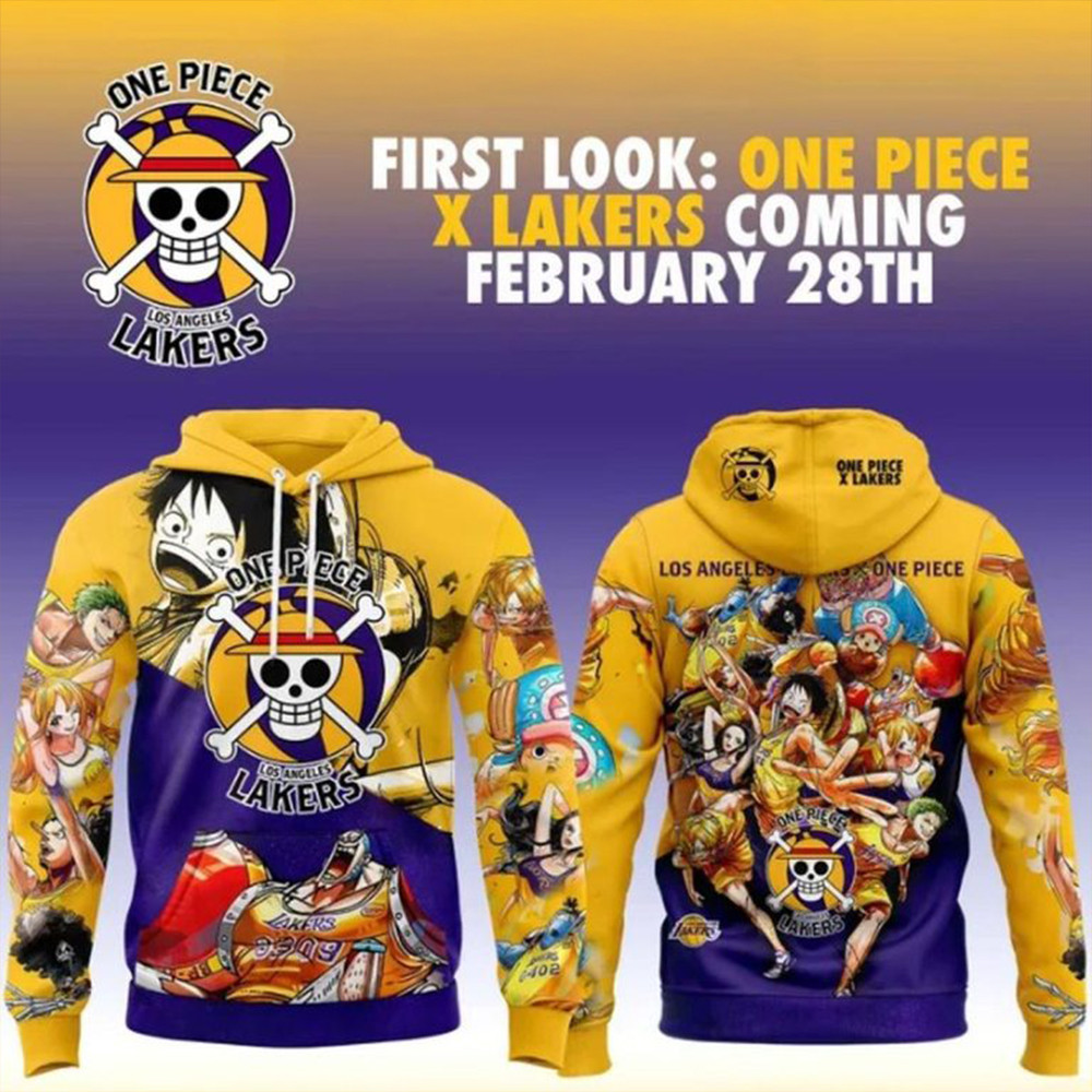Los Angeles Lakers X One Piece Coming Hoodie Basketball Fan Gift Ideas