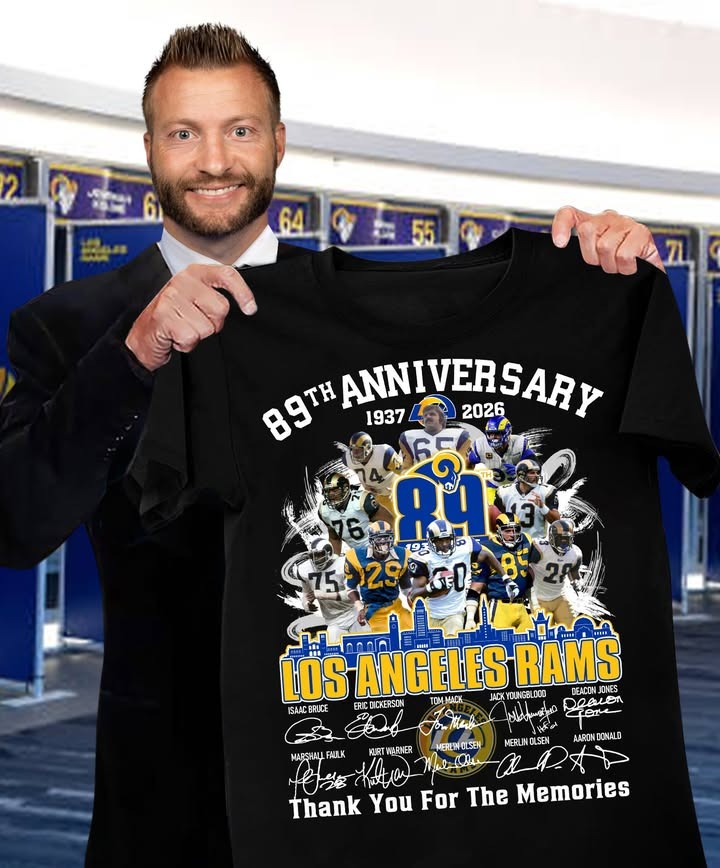 Los Angeles Rams 89th Anniversary 1937 2026 T-Shirt Rams Merch Best Gift For Football Fans