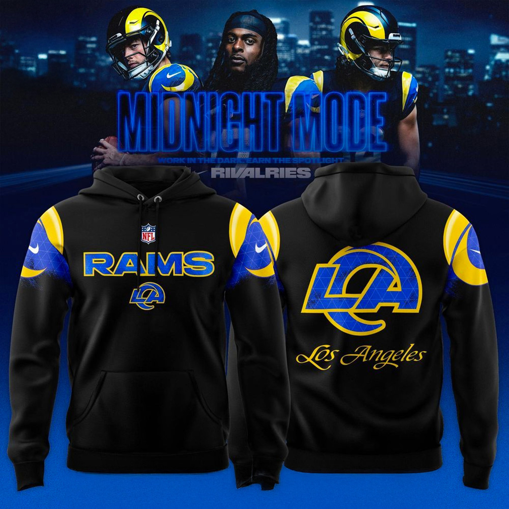Los Angeles Rams Midnight Blue Rivalries Hoodie Rams NFL Football Merch Best Gift For Fans
