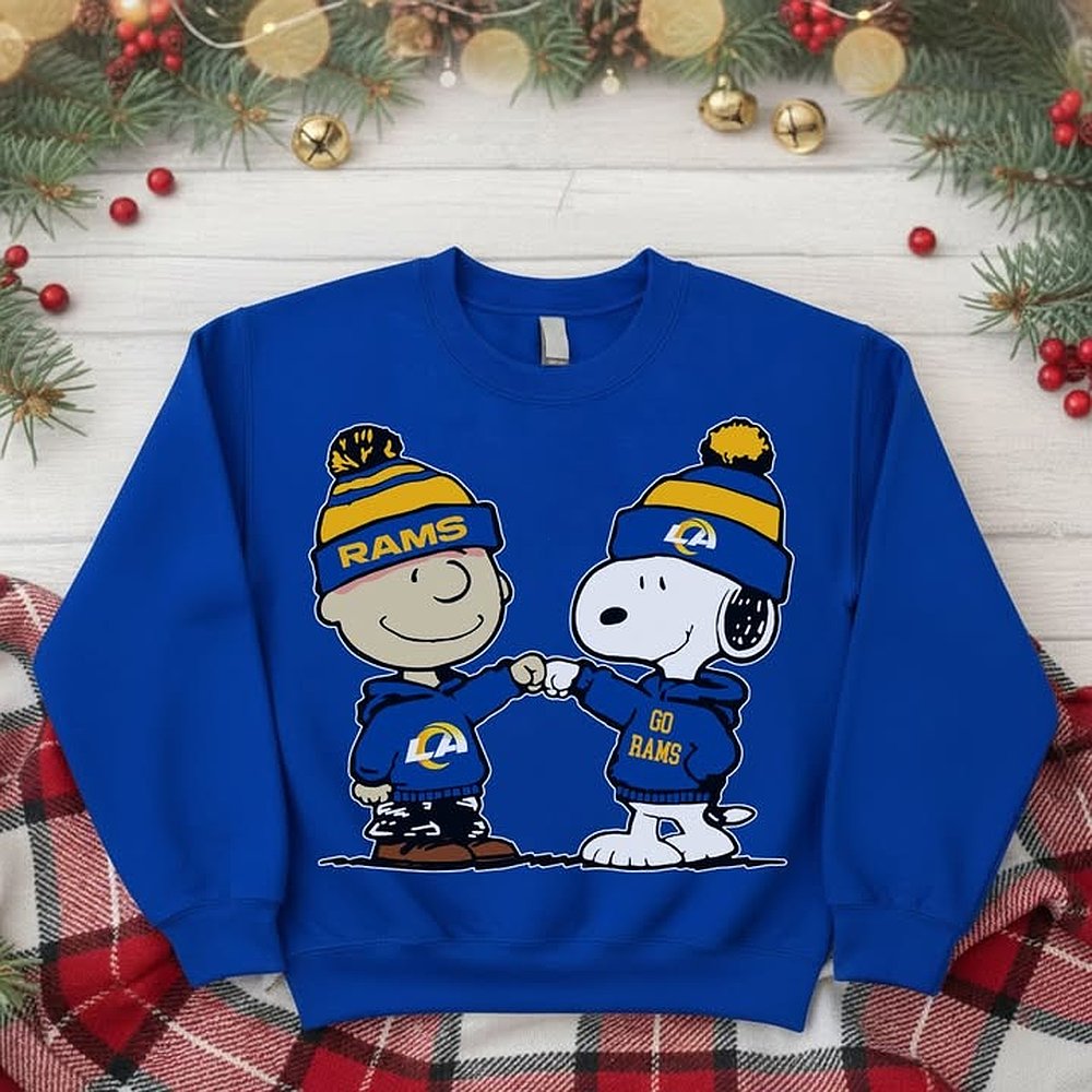Los Angeles Rams NFL Peanuts Christmas Sweatshirt Rams Apparel Football Holiday Best Gift For Fans