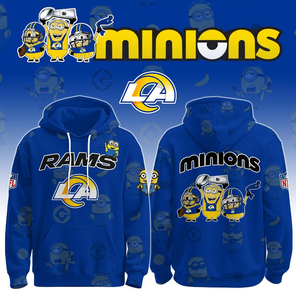 Los Angeles Rams x Minions Holiday Game 2025 Hoodie Rams Merchandise Unique Gift For NFL Fans