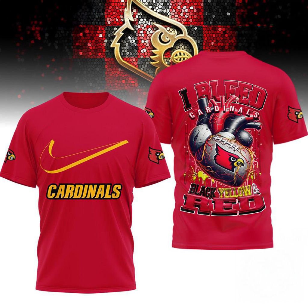 Louisville Cardinals 2025 NCAA I Bleed Shirt Louisville Cardinals Merch Best Football Gifts