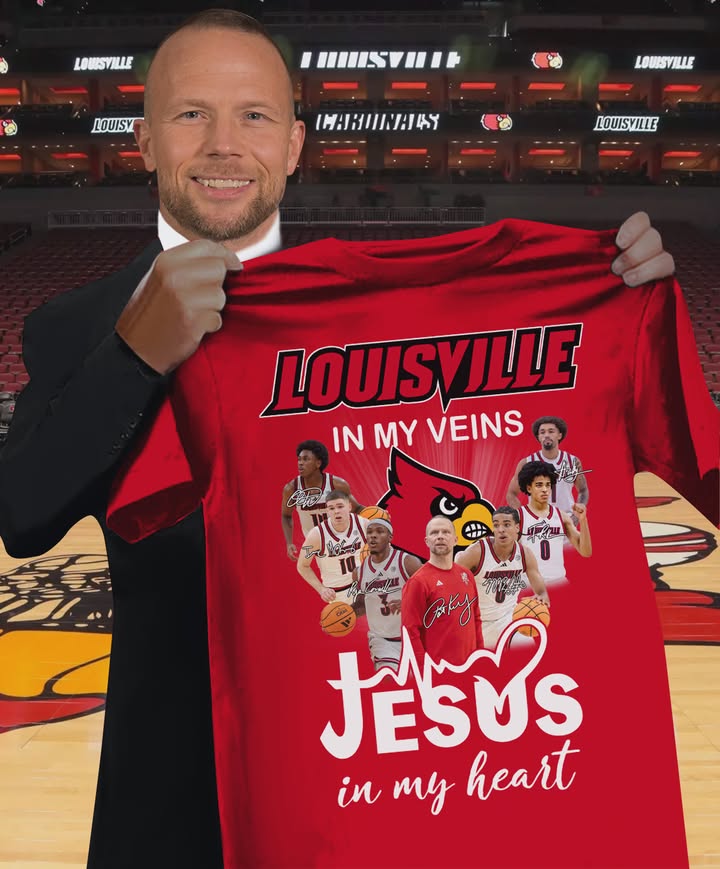 Louisville Cardinals Basketball Jesus In My Heart T-Shirt