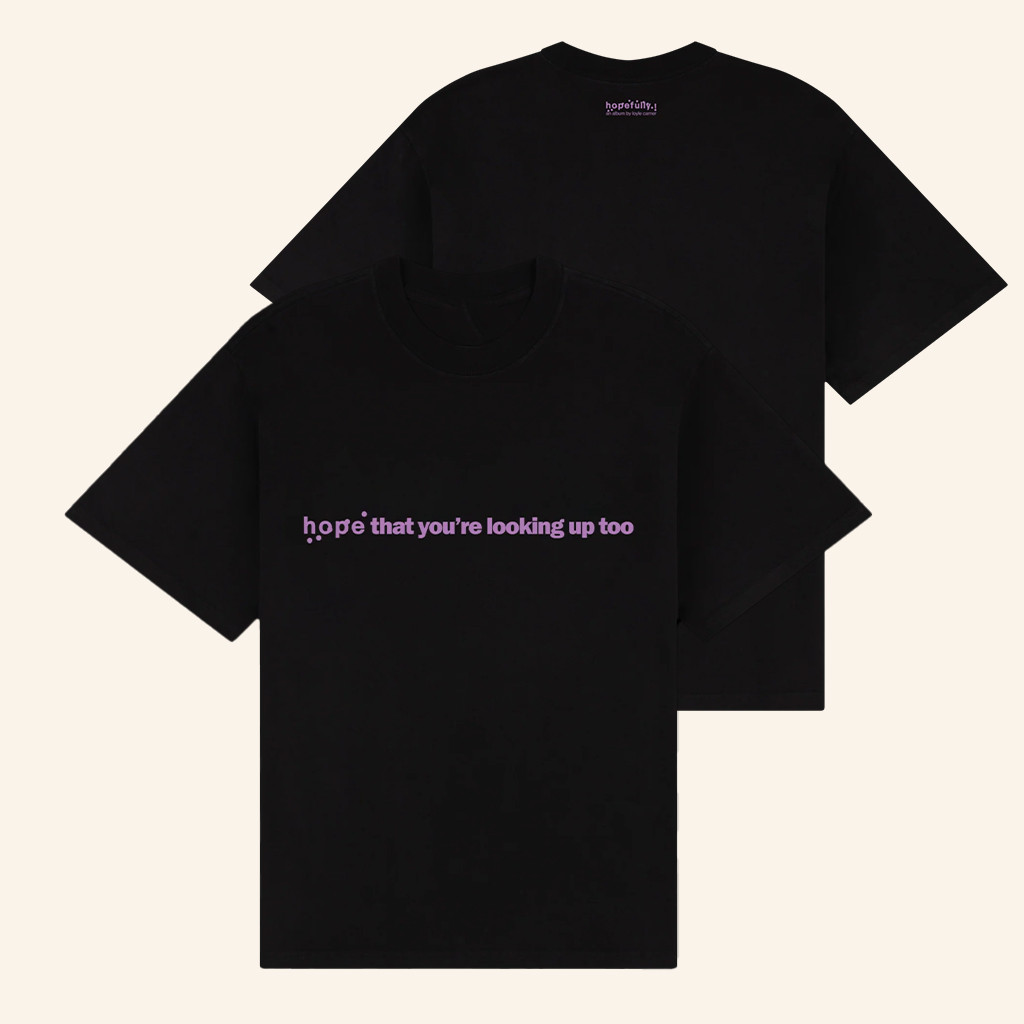 Loyle Carner Merch Hope That You're Looking Up Too Black T-Shirt For Music Lovers