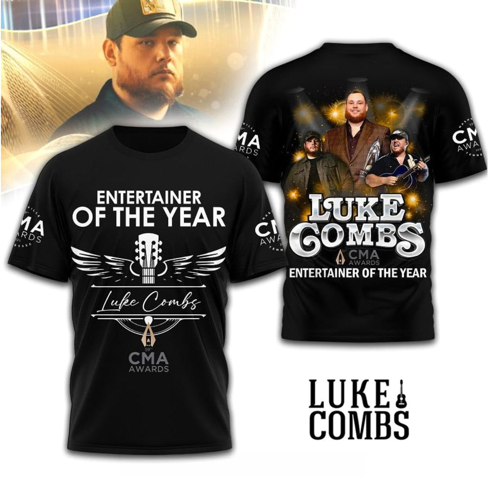Luke Combs CMA Awards Entertainer Of The Year T-Shirt Luke Combs Merch Music Lover Gift