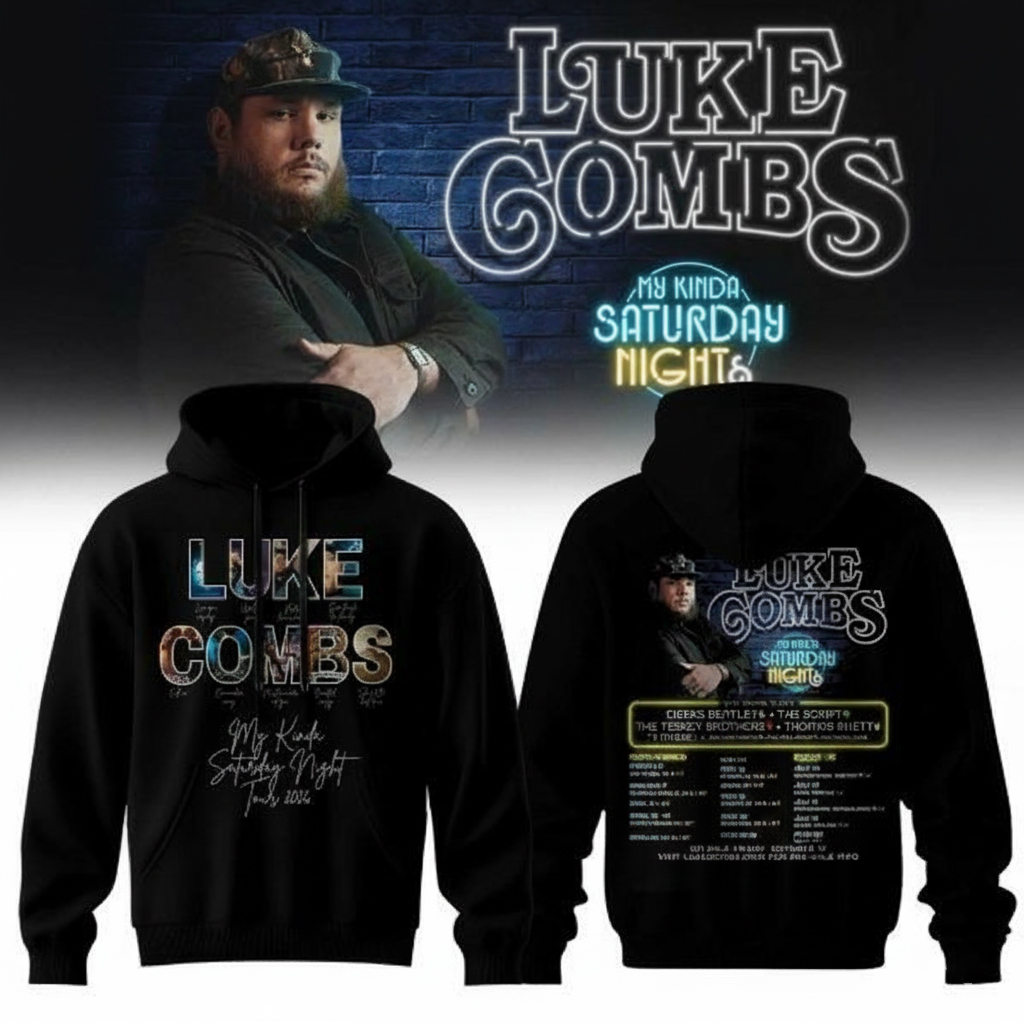 Luke Combs Merch My Kinda Saturday Night Tour Hoodie Luke Combs Apparel Country Music Fans Gifts