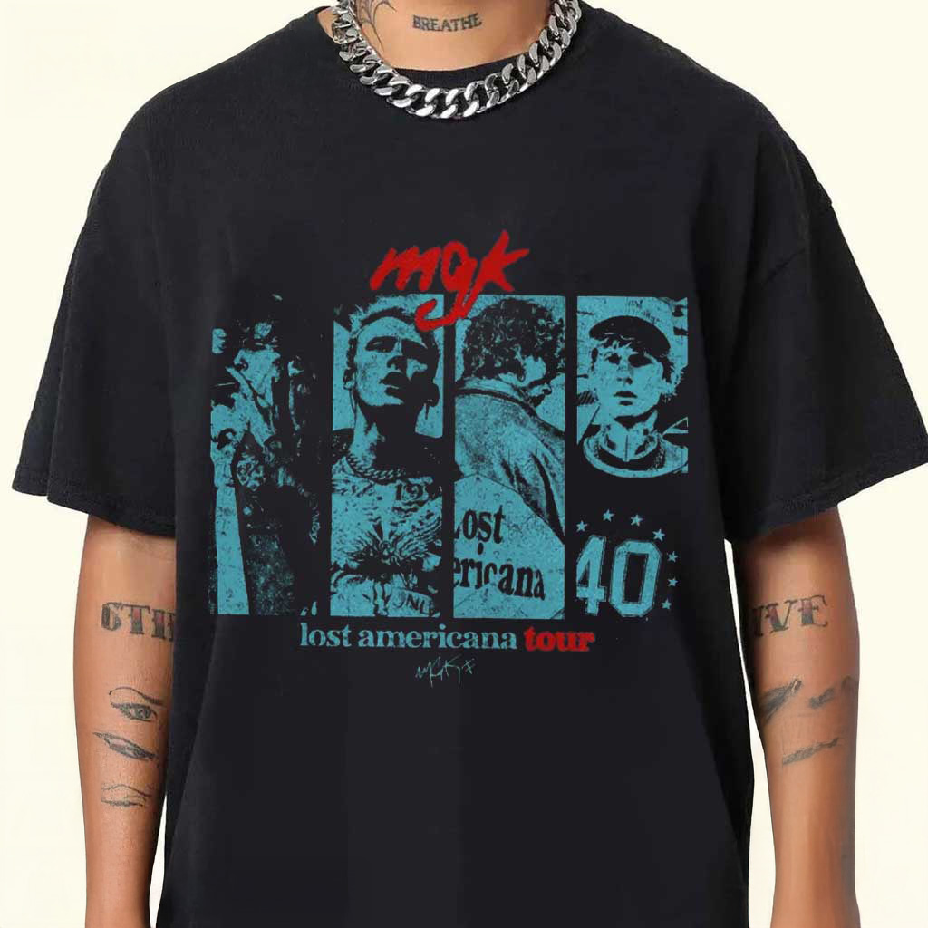 Machine Gun Kelly Lost Americana Tour Vintage T-Shirt MGK Merch For Music Lovers