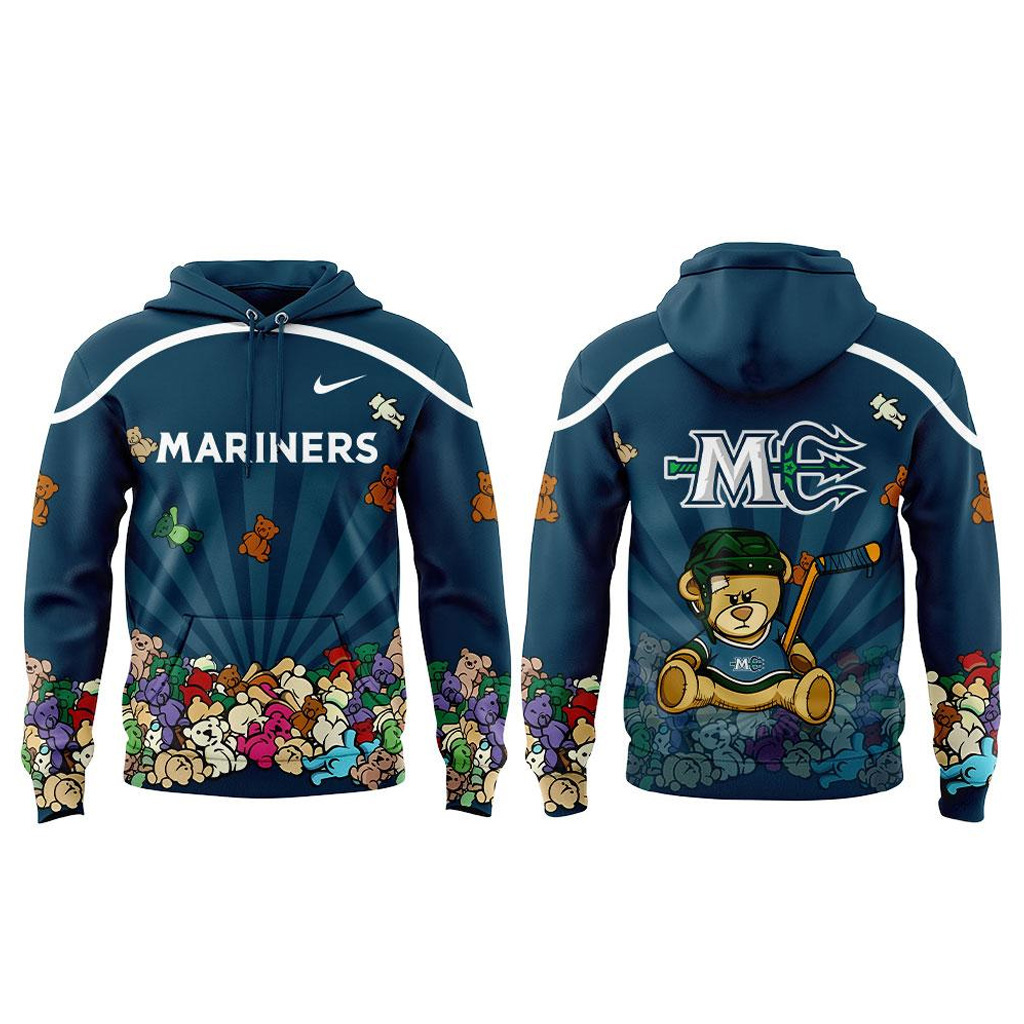 Maine Mariners Teddy Bear Toss Night 2025 Hoodie Hockey Merch Best Gift For Mariners Fans