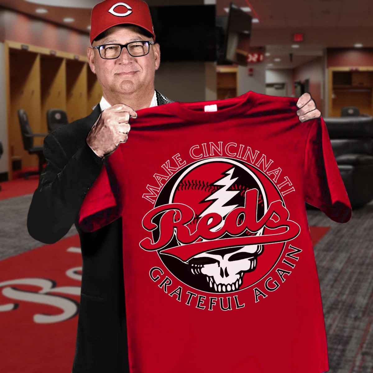 Make Cincinnati Reds Grateful Again T-Shirt Grateful Dead Best Gift For Reds Fans