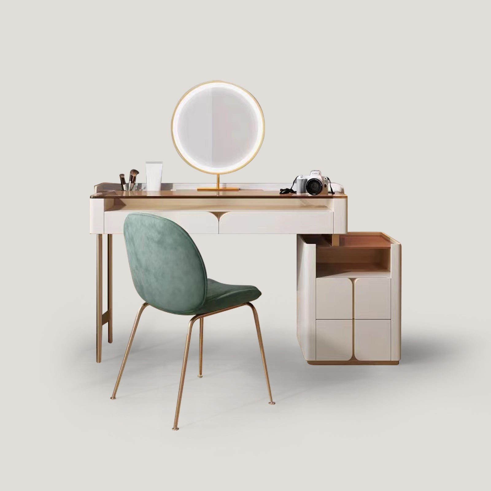 Makeup Vanity Dressing Table with Drawers Cabinet