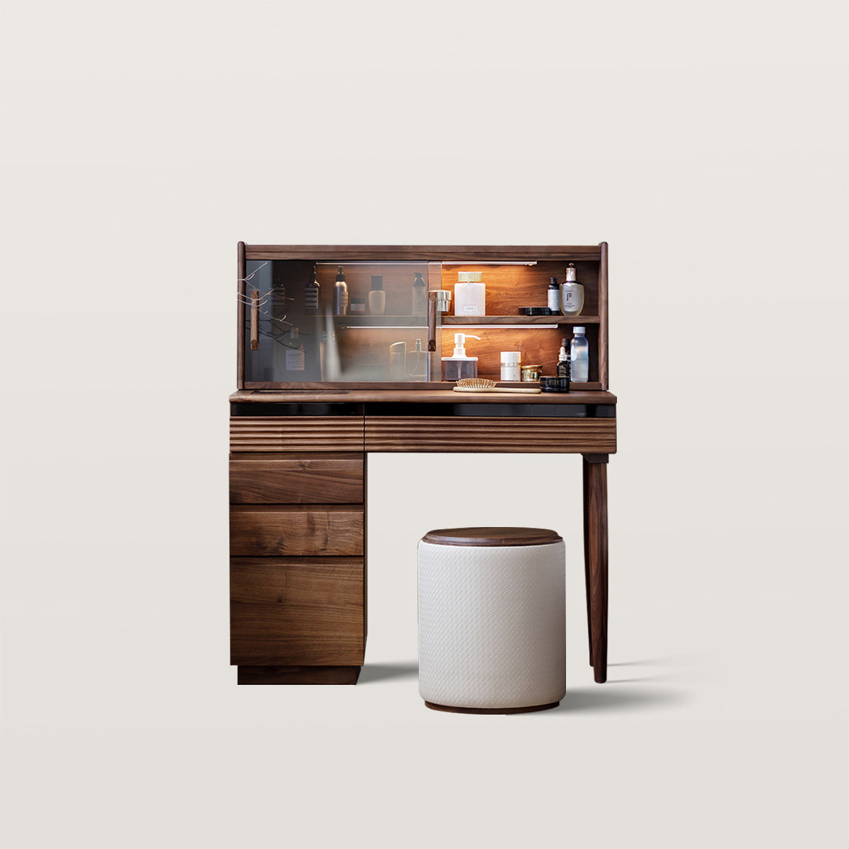 Makeup Vanity and Desk Integrated Multifunctional Table