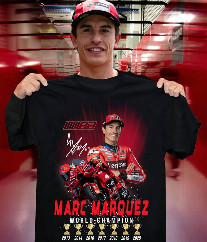 Marc Marquez World Champion Signature T-Shirt MotoGP Merch Best Gift For Racing Fans