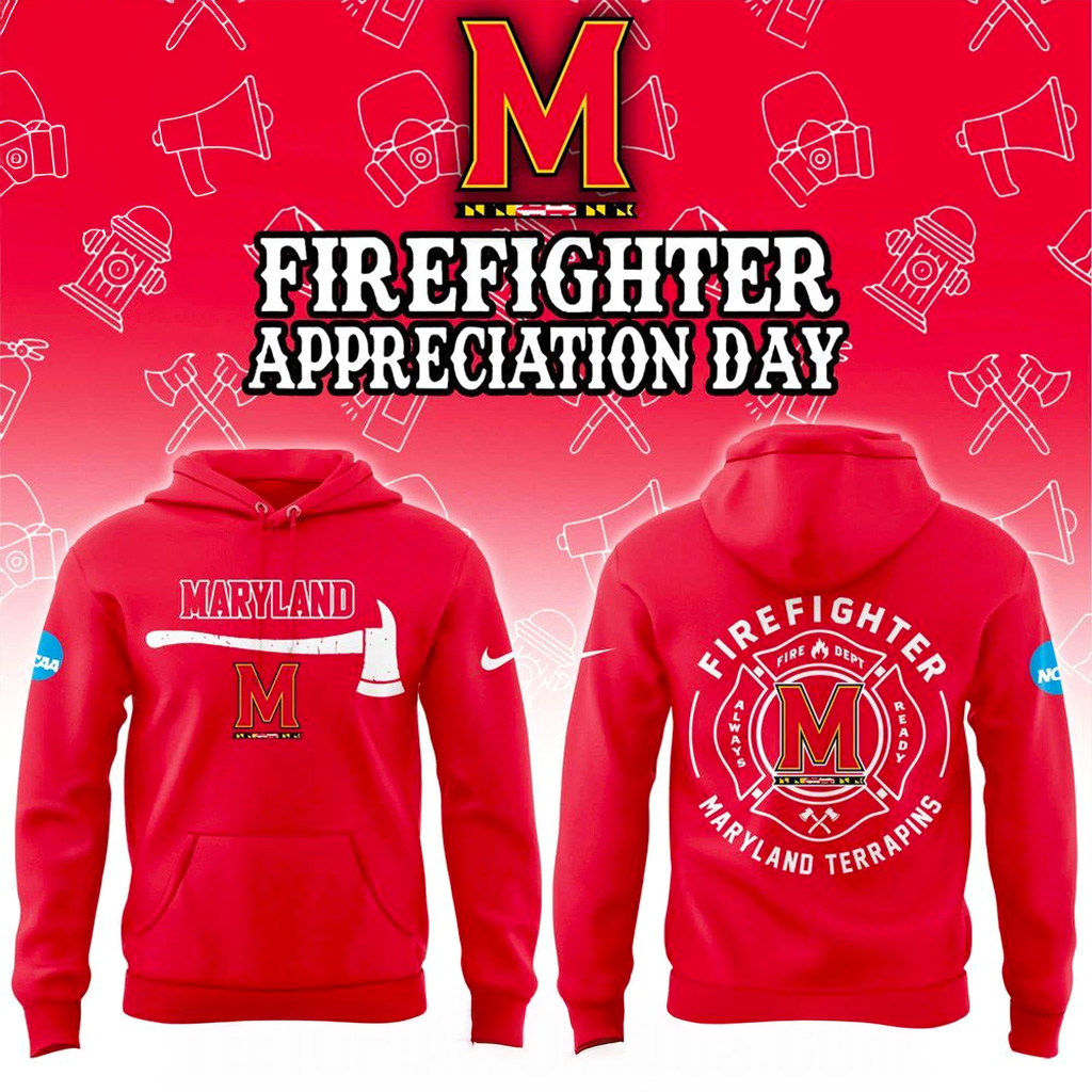 Maryland Terrapins Firefighter Application Day Hoodie Maryland Terrapins Merch Husband Gifts
