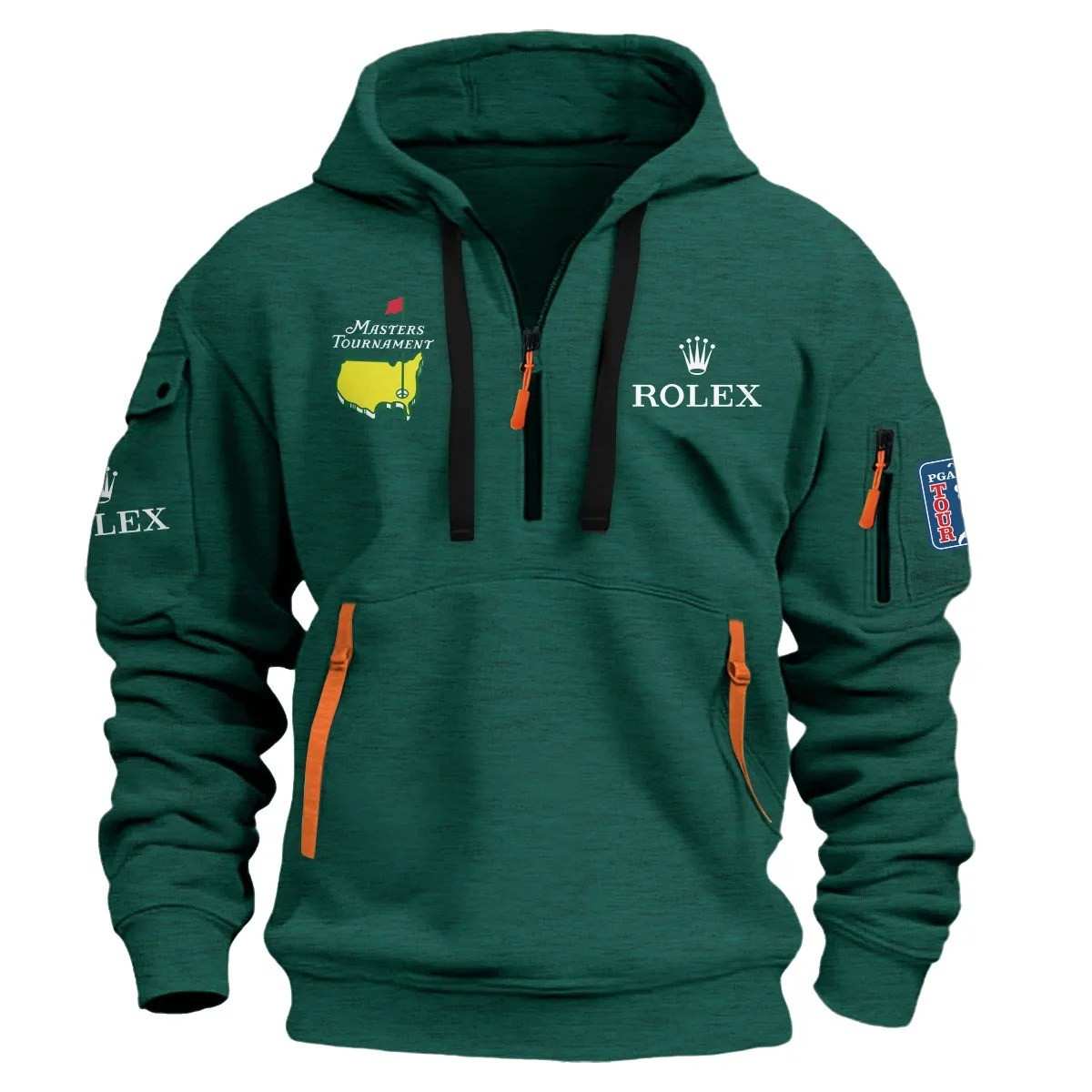 Masters Tournament Golf Quarter Zip Hoodie Green The Masters 2025 Merchandise Unique