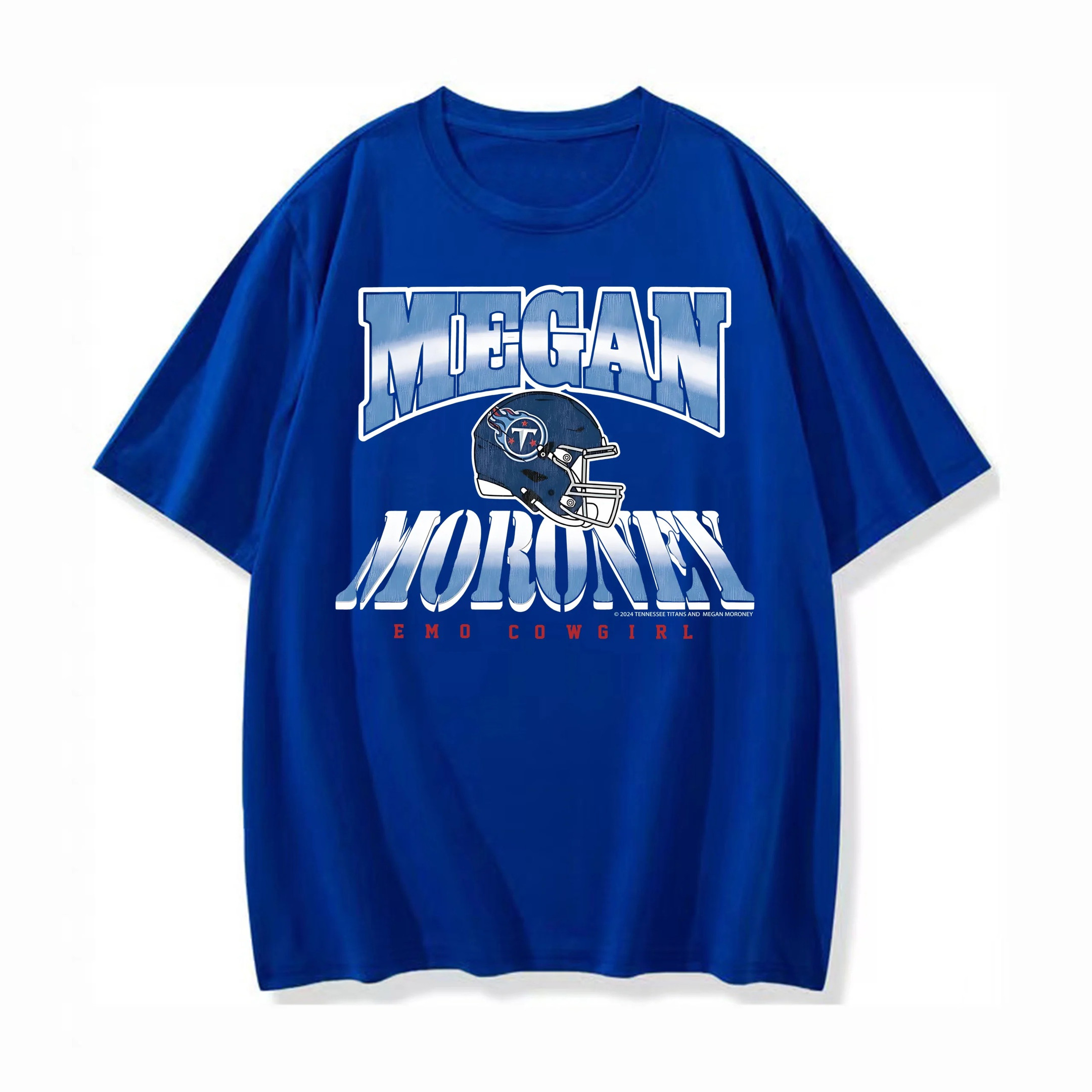 Megan Moroney Merch Shirt Megan Moroney X Tennessee Titans Helmet Emo Cowgirl Tee Shirt