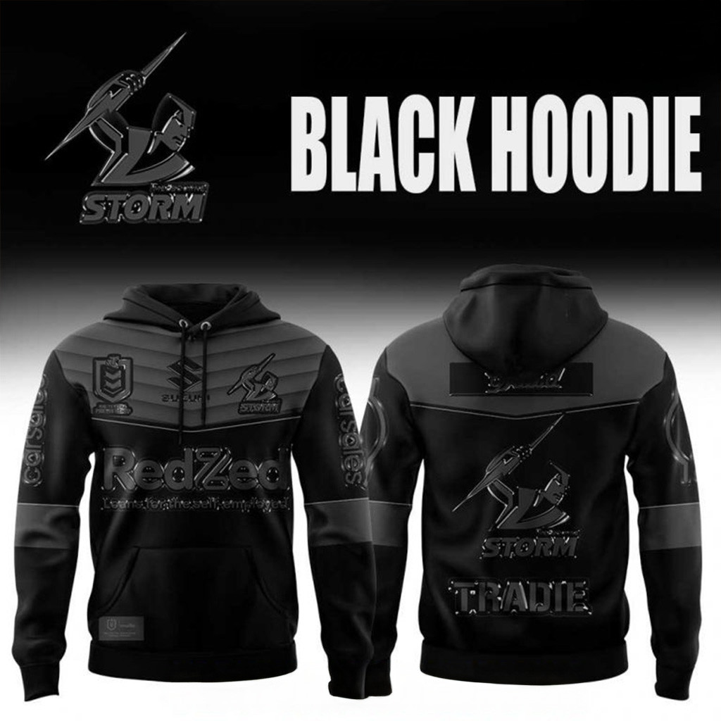Melbourne Storm Back In Black Special Hoodie Good Gifts For Boyfriend