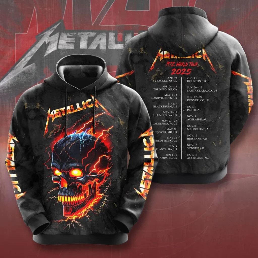 Metallica M72 World Tour 2025 Merch Hoodie Best Gifts For Metallica Fans