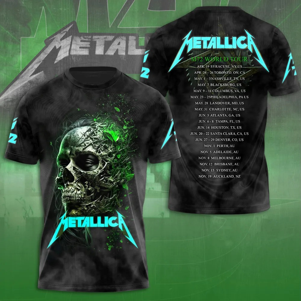 Metallica M72 World Tour 2025 Merch T-Shirt Apparel Metallica Fan Gift Ideas