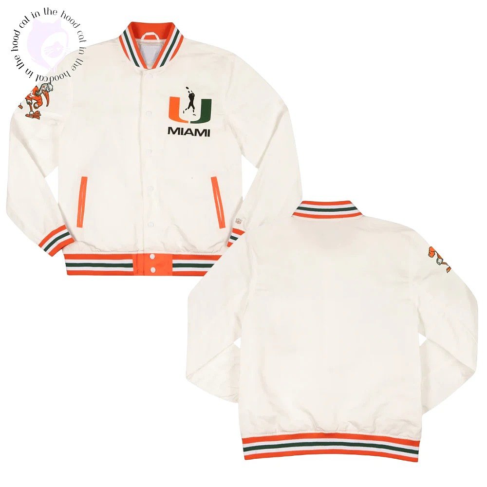 Miami Hurricanes Football Whiteout Bomber Jacket Best Gift For Fans