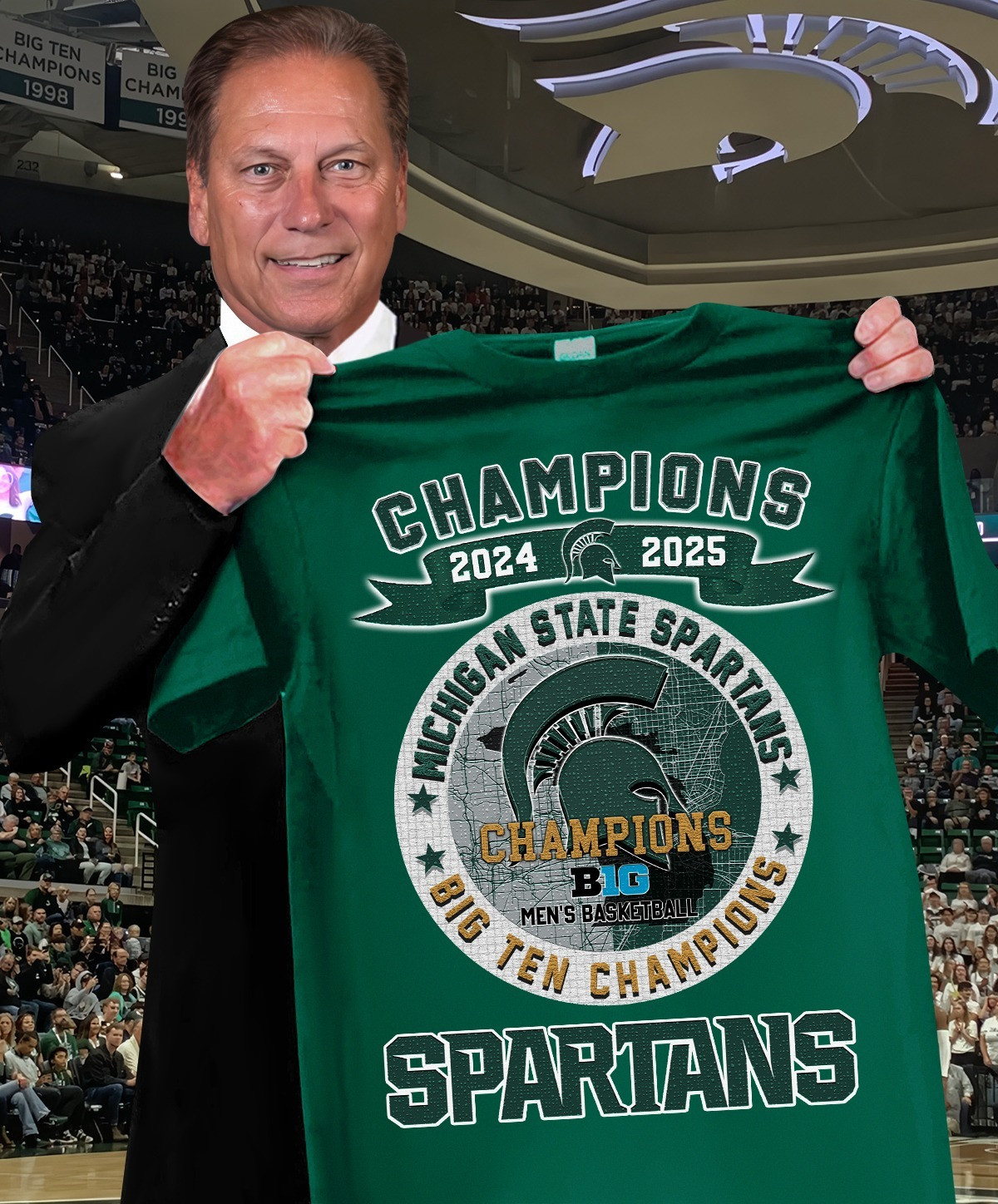 Michigan State Spartans Big Ten Champions 2024 2025 Shirt Mens basketball Fan Merch Gift