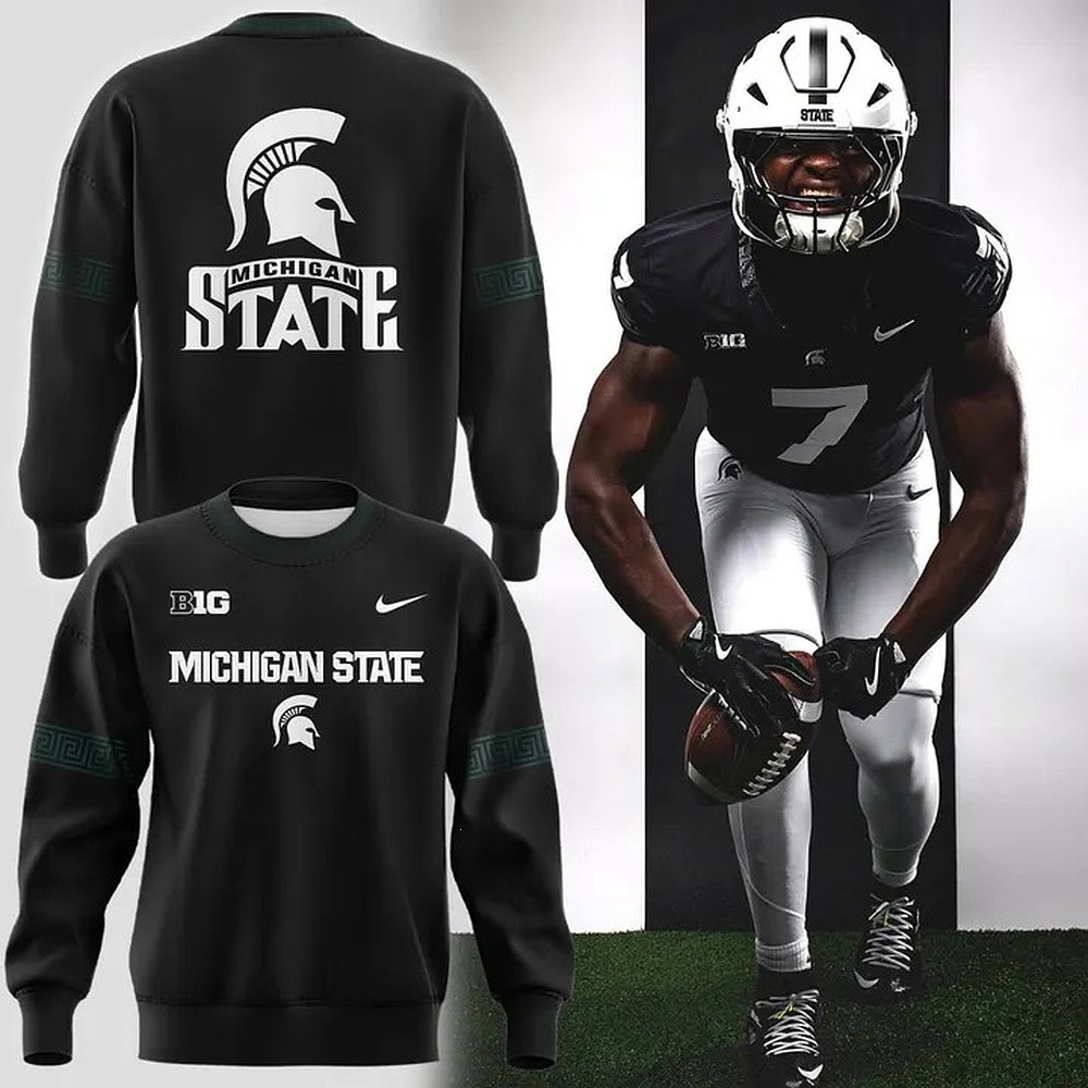 Michigan State Spartans Wordmark Alternate Uniform Sweatshirt College Sports Apparel Best Gift For Spartans Fans